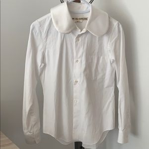 Comme des garçons broad collar cotton shirt
